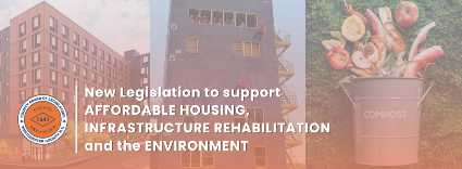 image of affordable housing, fire tower and composting