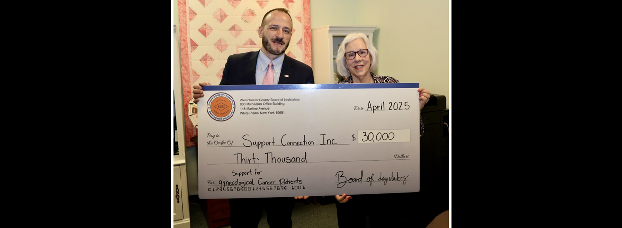 Chairman Delivers $30,000 to Support Connection, Inc. in Yorktown Heights 