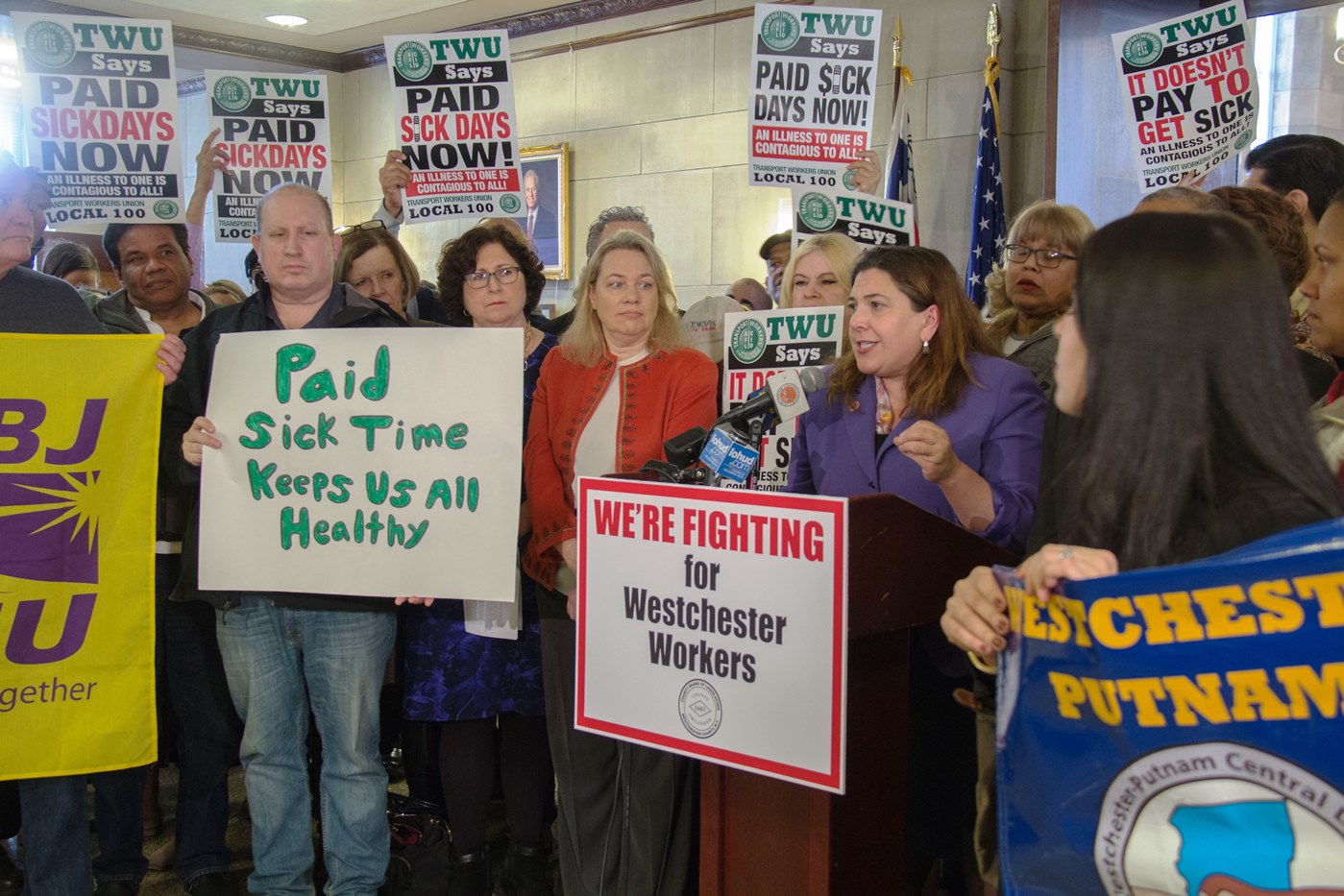 Earned Sick Leave press conference image