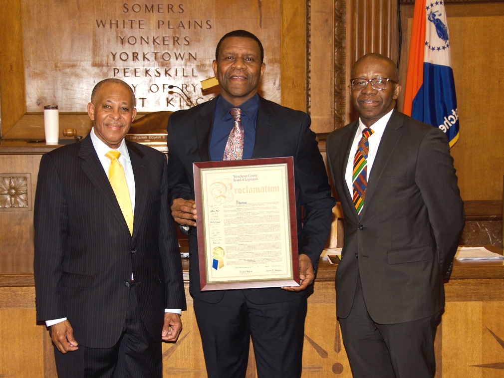 Chair Ben Boykin, Lowes Moore, Legislator Lyndon Williams