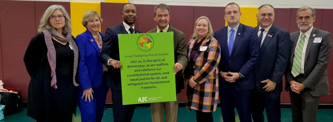 (L-R Leg. Erika Pierce, Board V. C. Nancy Barr, Majority Whip Tyrae Woodson-Samuels, C.E. George Latimer,  Leg. Catherine Parker, Board Chair Vedat Gashi, Leg.-Elect Judah Holstein, Leg. Damon Maher) 