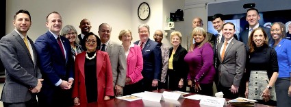 image of Westchester County Legislators at NYS Delegation meeting